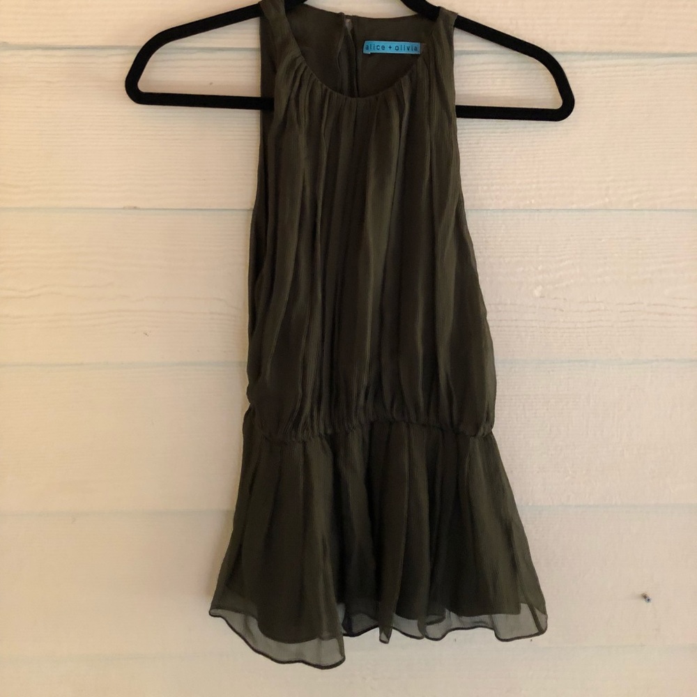 Green Alice + Olivia Top Size Small